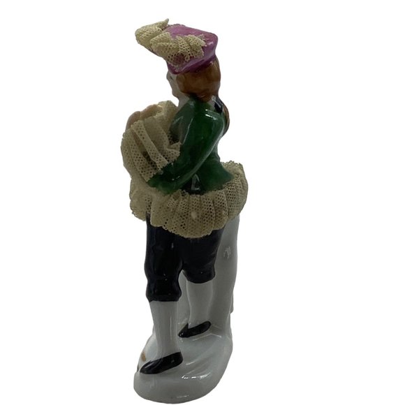 Vtg Caspco Dapper Lace Victorian Gentleman Figure Figurine Decor Japan 4.5" - Picture 2 of 6